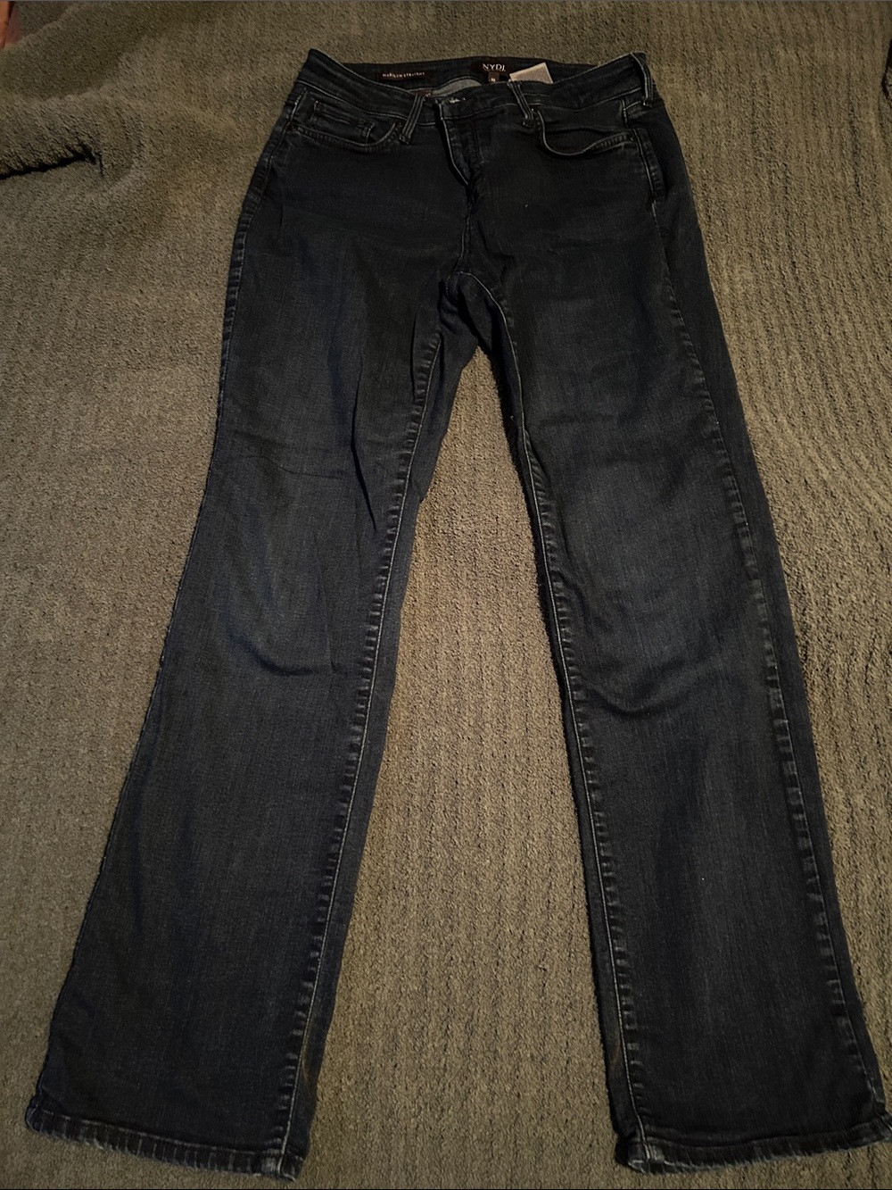 NYDJ Marilyn Straight Jeans in dark indigo